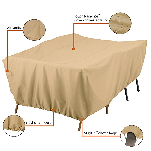 Classic Accessories Terrazzo Water-Resistant 80 Inch Conversation Set/General Purpose Patio Furniture Cover, Patio Furniture Covers #TOP30