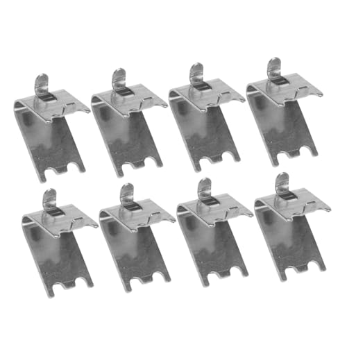 Operitacx 8 piezas Soportes de Acero Inoxidable para Estantes de Congelador de Clips Resistentes para Rejillas de Frigorífico Ganchos de Soporte para Neveras Domésticas