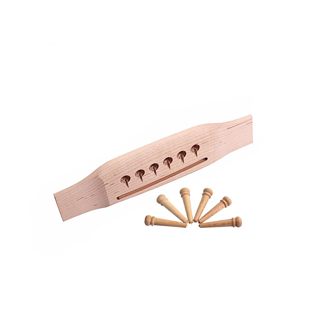 RuiJOTWAT Maplewood 6 string Acoustic guitar Bridge and pins new