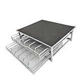 Staccabili e facili da pulire: alcuni scaffali e contenitori possono essere smontati e rimontati, il che è comodo for una pulizia profonda; superficie liscia, le macchie possono essere pulite, mantenendo gli strumenti di stoccaggio puliti e igienici.