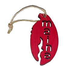 Maine Lobster Claw Wooden Ornament - 3.5" - Made in Maine