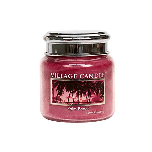 Bougie Palm Beach Village Candle en verre de 106g, idée cadeau bien-être