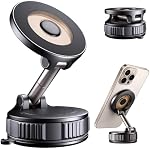 Phone Holders for Your Car, Magnetic Phone Holder for Car Phone Holder [120+ LB Strongest Sucker & 2800gf Strongest Magnetic] 360° Adjustable Car Mount for iPhone 16 Pro Max 15 14 13 12 Plus