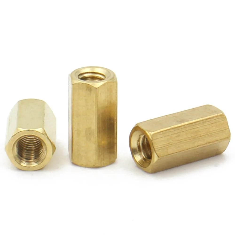 Espaciadores hexagonales de latón, Espaciador Hexagonal de latón Hembra a Hembra M2 M2.5 M3-M6 8-80 mm de Longitud, Paquete de 10-50(30mm,M6 (10PCS))