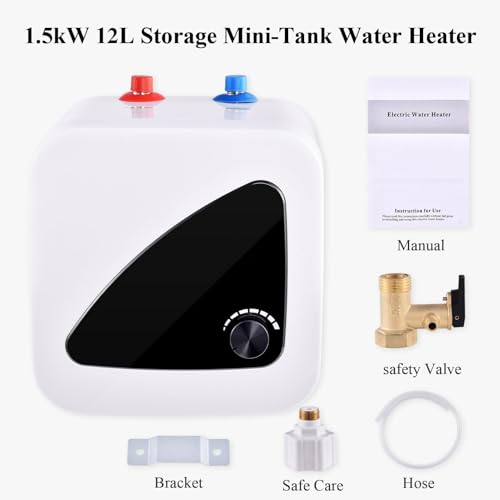 Chauffe-eau portable électrique et instantané de 1500W avec réservoir 8L - 6