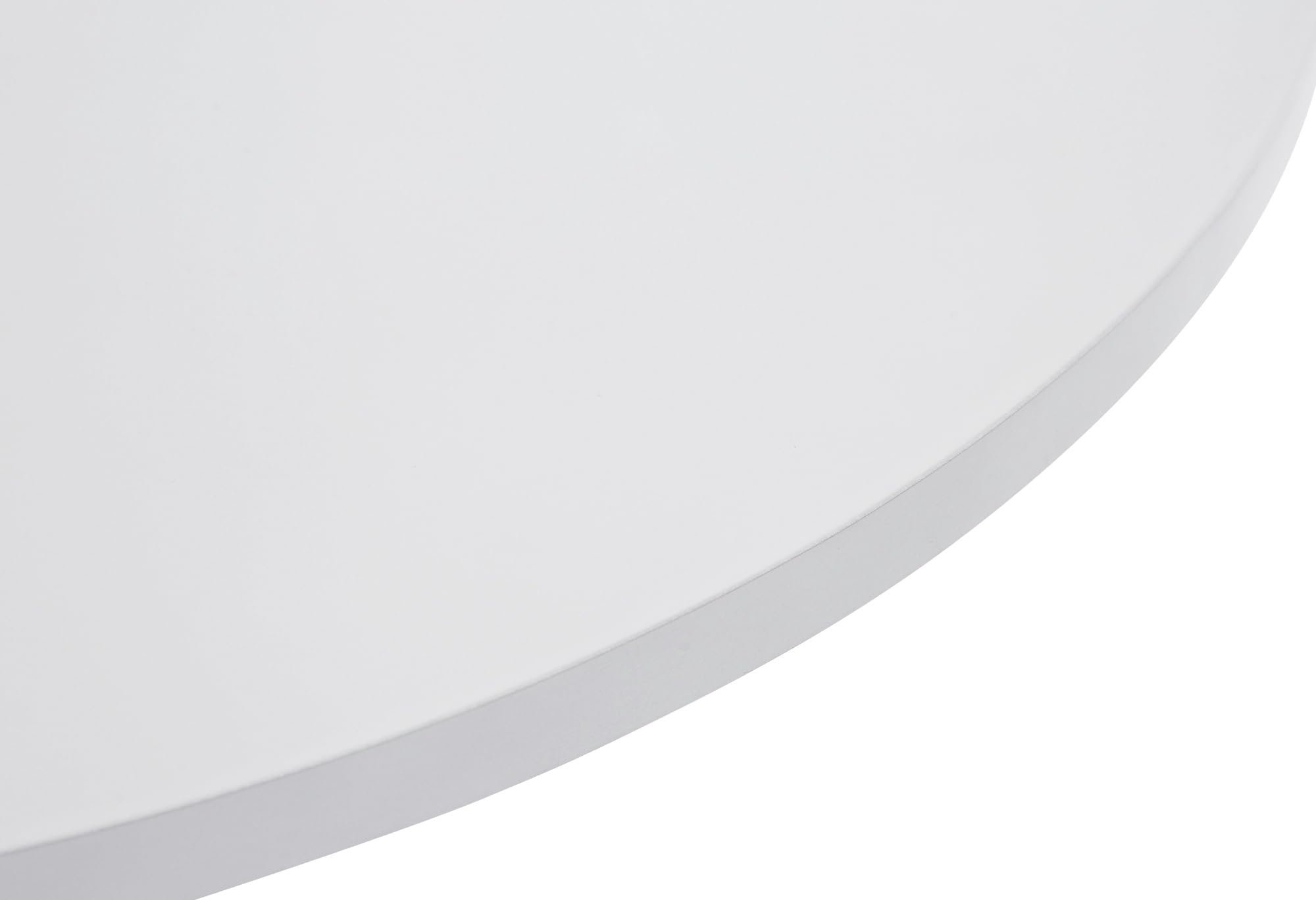 CLP Mesa Alta de Bar con Tablero Redondo | Mesa de Soporte Alto de Metal con Superficie Redonda de Madera I Mesa de Bar con Ř 60 cm, Color:Blanco