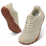 relxfeet Men's Barefoot Walking Shoes Slip-On Lightweight Minimalist Sneakers Wide Toe Box Zero Drop Non-Slip Comfort Shoes for Travel & Everyday Wear (Khaki, 42)