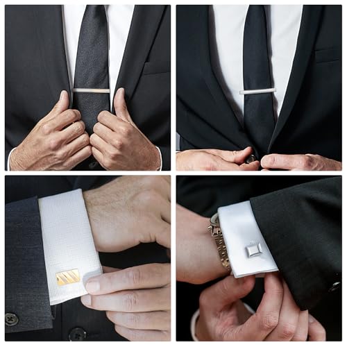 Image of Wynameleri UJOY Cufflinks and Tie Pin Set of 2 Classic Design Fashion Accessories for Men