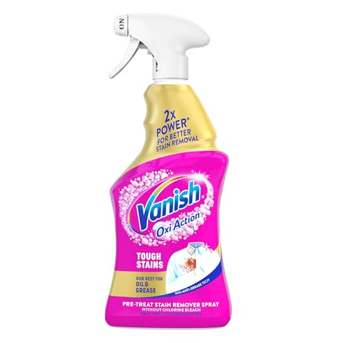 Vanish Oxi Action Stain Remover Spray for Tough Stains 950ml Stain Remover for Clothes Our Best for Oil & Grease Colours & Whites Chlorine Bleach Free