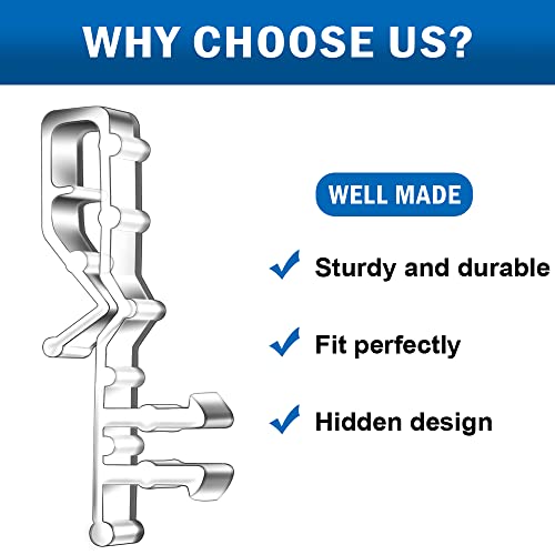 Hidden Channel Valance Clips, 2-1/8Inch Clear Plastic Valance Clips For The Valance With A Groove In The Back ( 12Pcs ) #TOP2