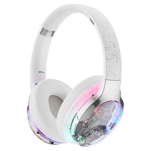 FVYAO Bluetooth Headphones Over Ear with RGB Light