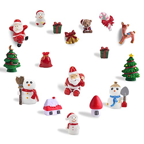 LOKIPA-16-Christmas-Miniature-Ornaments-Decorations-KitChristmas-Mini-Resin-Ornaments-Figurine-for-Snowy-Winter-Fairy-Garden-Dollhouse-Decoration
