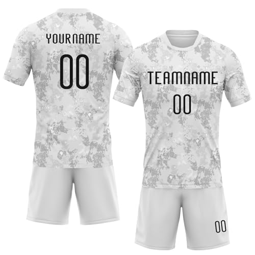Personalized White and Grey Volleyball Jersey Printed Name