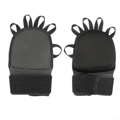 Puños de gimnasio de diseño avanzado con correa de muñeca ajustable y 5 trabillas elásticas para los dedos para dominadas y levantamiento de pesas con neopreno y poliéster | Ya disponible en tu tienda friki favorita! En mundofriki.es!