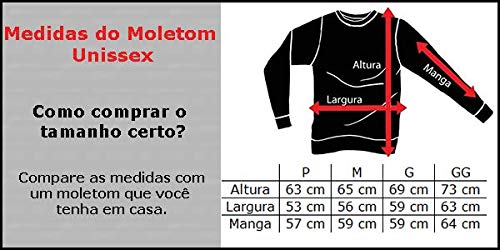 Moletom Criativa Urbana Canguru Liso Básico Preto P