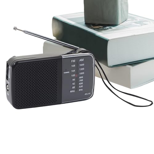 FM-Radio - Fickradio Med Hörlursuttag,Multifunktionell Batteridriven Campingutrustning, Överlevnadsutrustning & Tillbehör för Herrar & Damer
