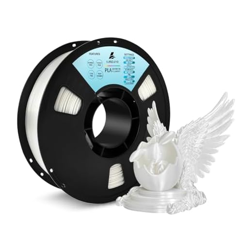 Lumizone Silk PLA Filament 1.75mm White 3D Printer Filament Dimensional Accuracy +/- 0.02mm, 1KG Spool (2.2lbs) Printing Filament Fit with Most FDM 3D Printers (Silk White)