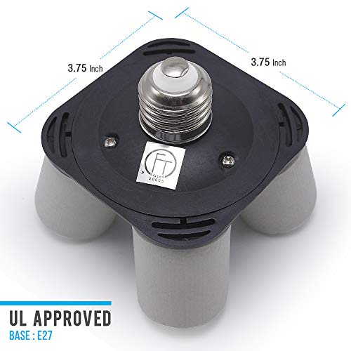Limostudio 4 In 1 Socket Adapter Holder E27 Bulb Lamp Light Socket Splitter Ul Approved For Photo Studio Lighting, Agg813 #TOP1
