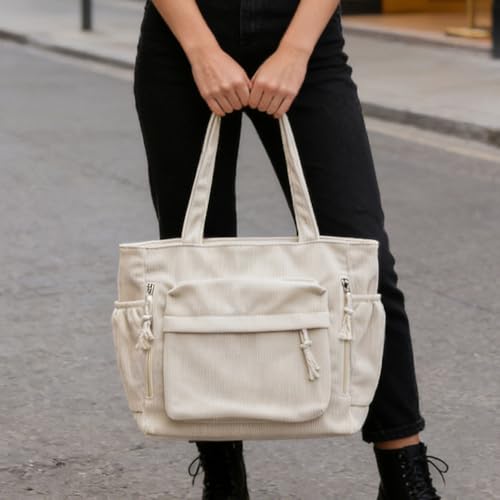 Bolso Tote Premium de Pana para Mujer Grande 40x30x13cm miniatura 3