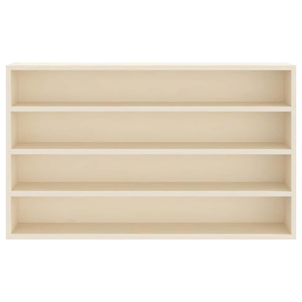 Wandregal Holz-Sammelvitrine 60×8,5×37 cm Braun Sperrholz Massiv strukturiert mit Schweberegal-Design platzsparende Bücherregal-Alternative für Wohnzimmer Büro Flur
