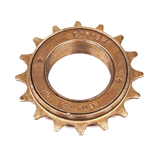 BQPOLING Single Speed Bike Freewheel, 16T/18T Compatible with 1/2\'\' x 1/8\'\' Bicycle Freewheel Threaded Type Freehub Replacement Parts (16T)