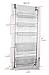 5 Tier Over The Door Pantry Organizer (Silver), By Home Basics | Metal Pantry Door Rack | Hanging Pantry Organizer For Condiments, Spices, Snacks, and Canned Goods