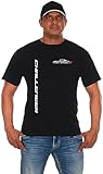 JH Design Men's Dodge Challenger Classic T-Shirt Short Sleeve Black Crew Neck Shirt (Large, Black)