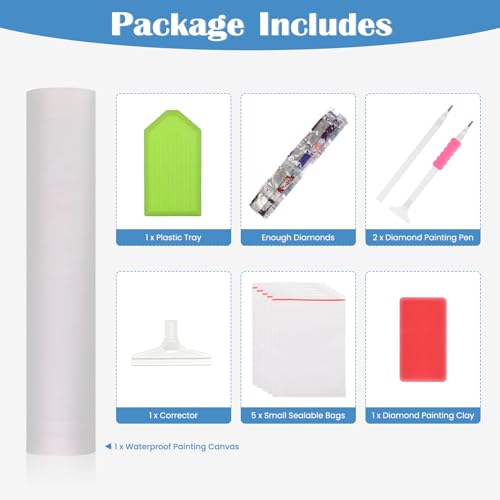 DAERLE Ship Moon Diamond Art Painting Kits for Adults, DIY 5D Diamond Painting Landscape Full Kits, Diamond Art Kits Gem Arts and Crafts Home Wall Decor 30X40cm - Image 5