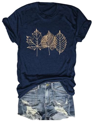 Beopjesk Fall T-Shirt for Women Family Halloween Thanksgiving Tops Cute Autumn Thankful Pumpkin Graphic Tees (26-519-a1,M)