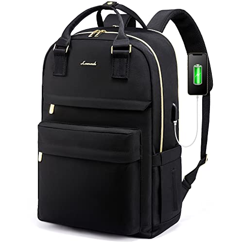 Image of LOVEVOOK Laptop Backpack for Women Girls, 15.6 Inch Waterproof Computer Backpack Student School Cute Bookbag Computer Bag
