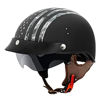 half helmet with visor and bluetooth