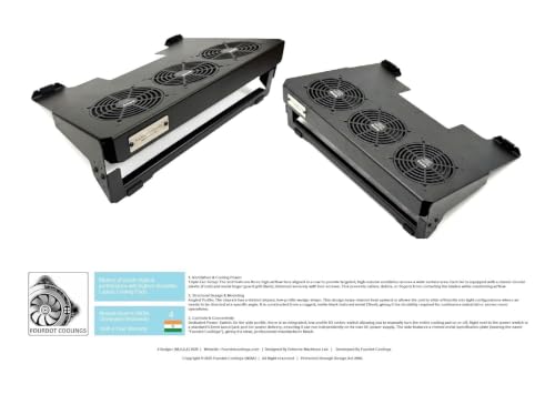 Image of Fourdot Industrial High Speed Laptop Cooling Pad for Gaming Laptops (Dodger-S for 17.3inch Laptop)