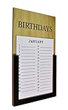 FAMILIENKALENDER PREMIUM - zum Aufhängen und Hinstellen, Organisieren und Dekorieren aus hochwertigem Holz verarbeitet in den Maßen 34cm x 20cm.