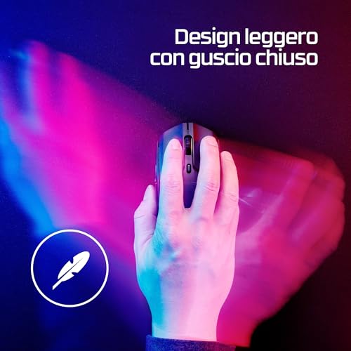 Pulsefire Haste, Mouse Gaming Senza Filo, Connettività 2,4 GHz e BLE, Illuminazione RGB, 6 Tasti Programmabili, 26000 DPI, Resistenza fino a 100 Milioni di Clic, Batteria fino a 100 Ore, Nero - Mouse gaming - Immagine 3