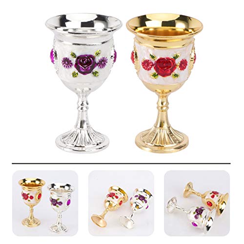 2 Unidades De Vinho Branco Alto Decoração Vintage Decoração De Casamento Taça De Cálices De Natal Co