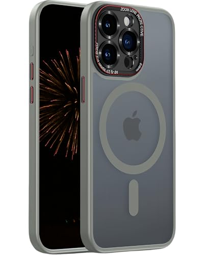 Coque iPhone 16 Pro Max en aluminium gris avec protection d'objectifs premium mat