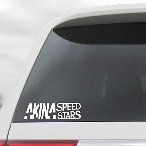 Akina Speed Stars Vinyl Decal Sticker Initial D AE86 Drift Anime JDM Japan Racing Sport (White, 6.5'...