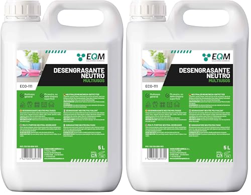 Desengrasante neutro potente EQM ECO-111 seguro para limpiar barcos y coches (Pack de 2x5L)
