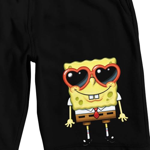 Spongebob Squarepants Heart-Shaped Sunglasses Adult Black Sleep Pajama Shorts2