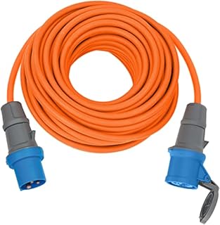 Brennenstuhl przedluzacz 25m (H07RN-F 3G2,5 kabel w kolorze sygnalizacyjnym pomaranczowym, kempingowy kabel do stalego uzytku na zewnatrz IP44, Made in Germany)
