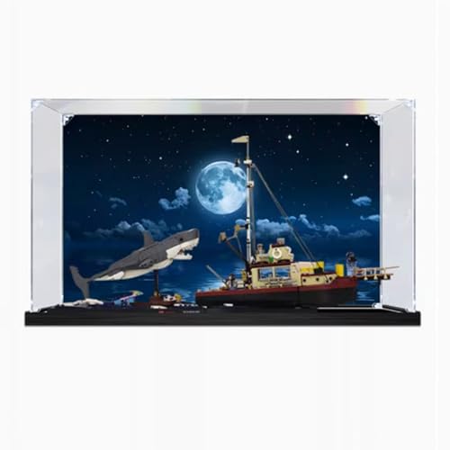 Acrylic 3mm Display Box for Lego 21350 Jaws Killer Whale Ship Model, Transparent Dustproof Display Box, Storage Box, Compatible with Lego 21350 Model (Model Not Included) (Style B) -  HAIWENFEIQI