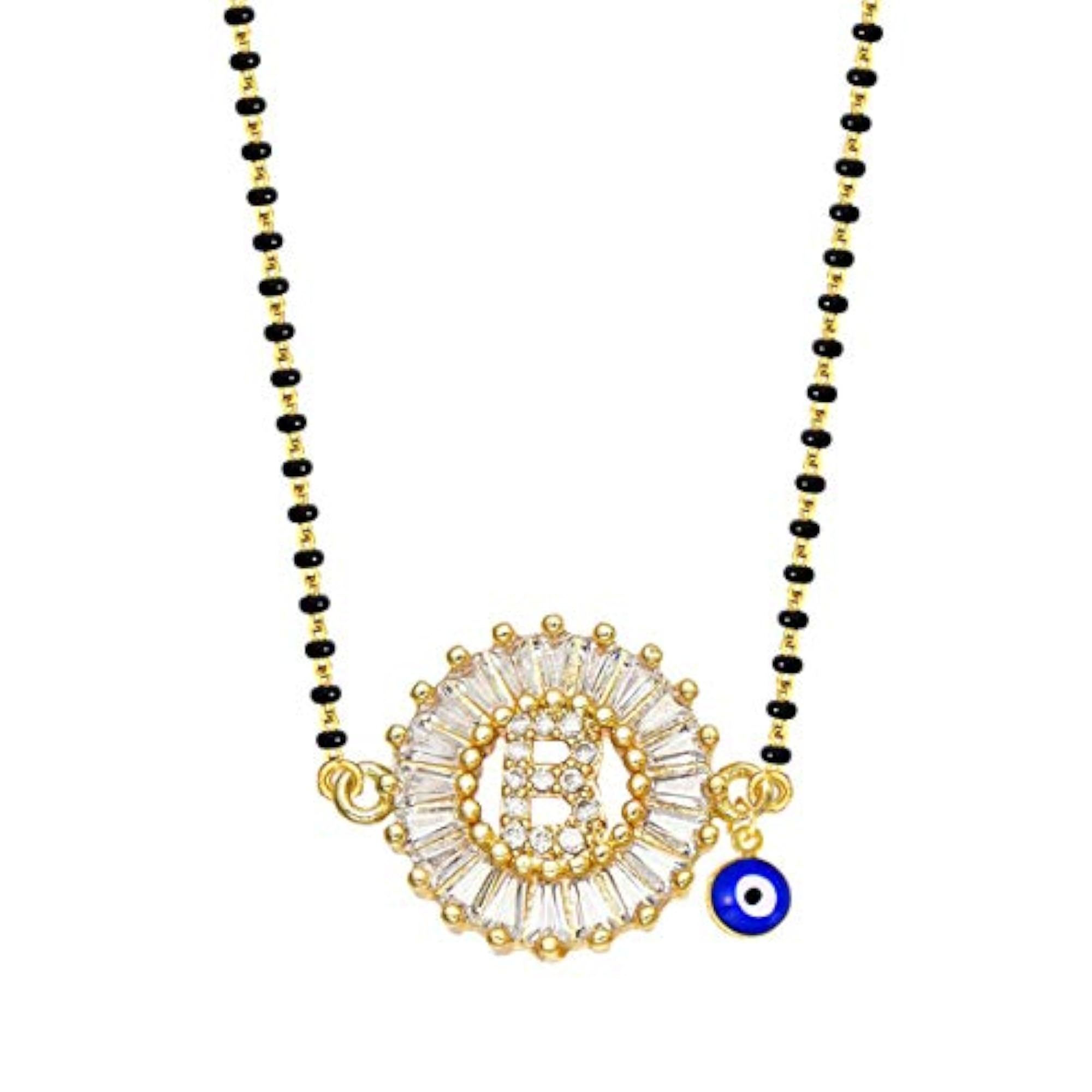 Customised 22K Gold Alphabet Initial Letter B Mangalsutra