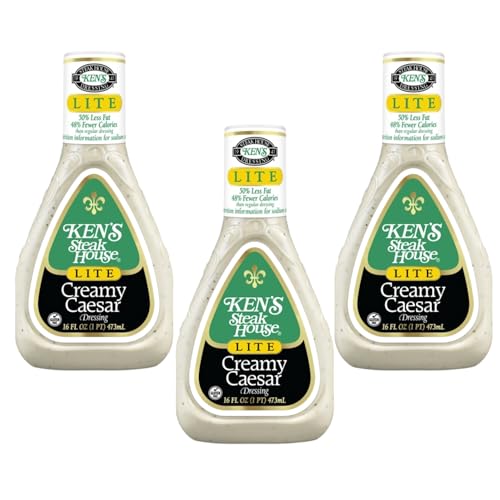 Lite Creamy Caesar Salad Dressing, 16 fl oz, Pack of