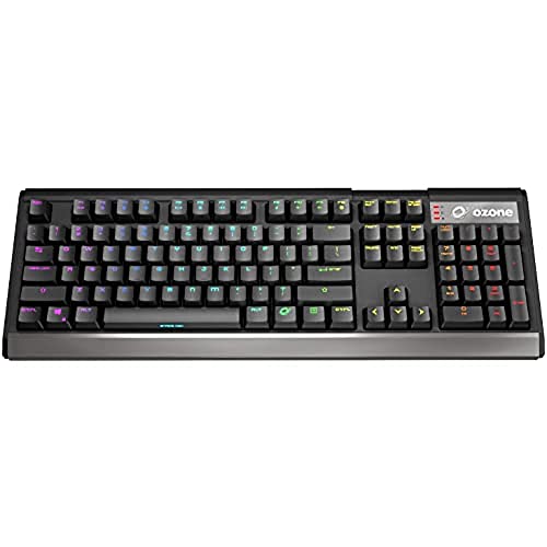 Ozone Gaming Strike X30 - OZSTRIKEX30USRD - Teclado Gaming Mecánico RGB LED, Plug&Play, Switch Red, Numerico, Layout Americano, Color Negro