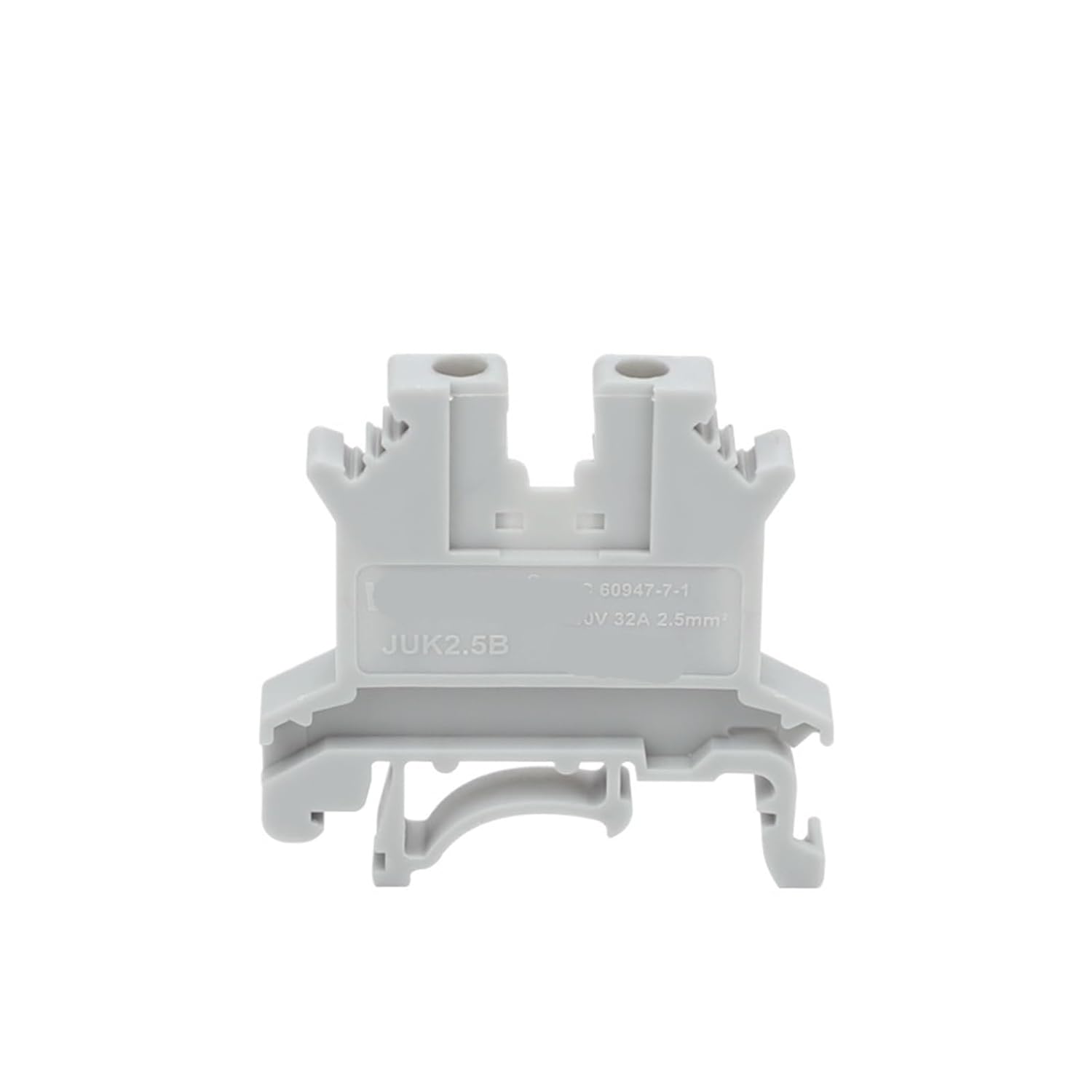 UK2.5B Six Color UK 2.5 Mm² Screw Rail Terminal Blocks Straight Wire Connector(UK2.5B-Gray,100 Pcs)