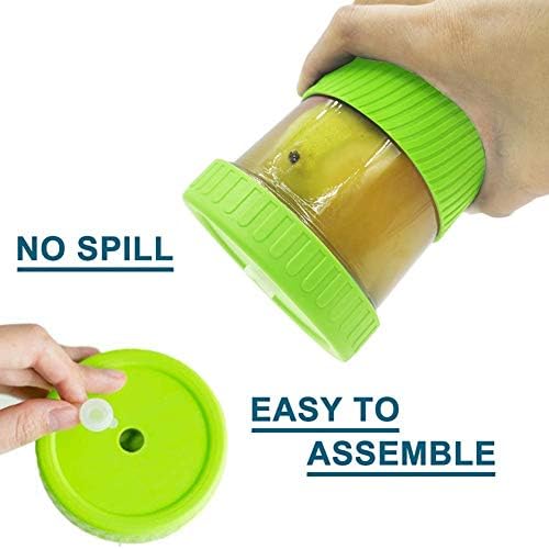 Kongxin Mason Can Drink Cup ?86mm Mason Drinks Dispenser?environmental Reusable 22-ounce Novelty Mason Jar Mugs for Boba Tea, Bubble Tea, Smoothies