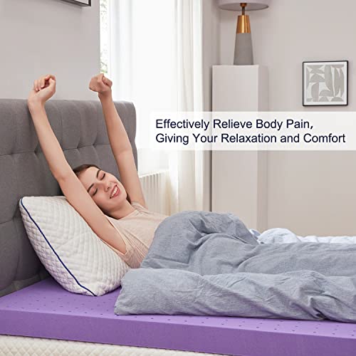 Sinweek 3 Inch Gel Memory Foam Mattress Topper Ventilated Soft Mattress Pad, Bed Topper thumb #5