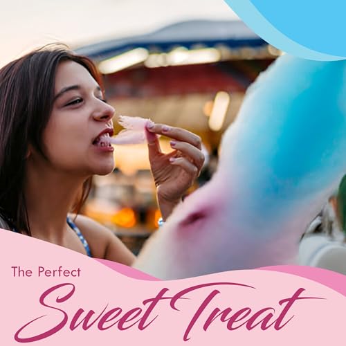 Cotton Candy Floss Sugar Package of ct-(Pink Vanilla, Blue Raspberry & Grape)-8.5oz Each Flavor (1 Count (Pack of 2 with cones))