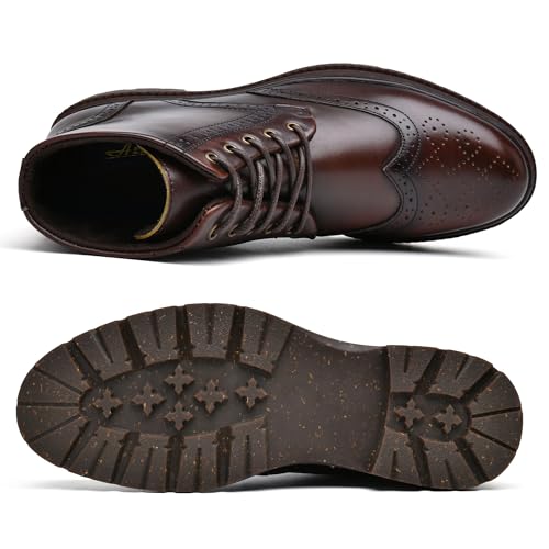 Arkbird Mens Oxford Dress Boots Fashion Casual Genuine Leather Brogue Chukka Ankle Boot for Men4