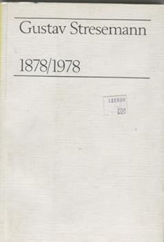 Paperback Gustav Stresemann, 1878/1978 [German] Book